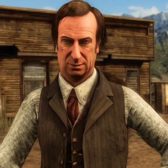 Image similar to screenshot of saul goodman in red dead redemption