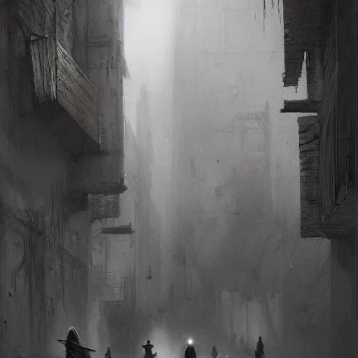 Prompt: dark alley full of homeless children, somber, by beksinski and jeremy mann and alphonse mucha and stan lee, fantasy art, photo realistic, dynamic lighting, artstation, poster, volumetric lighting, very detailed faces, award winning, full face, symmetry