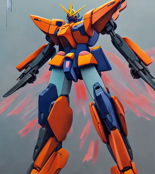 Prompt: gundam exia by dariusz zawadzki, kenneth blom, mental alchemy, james jean, pablo amaringo, naudline pierre, contemporary art, smooth, sleek