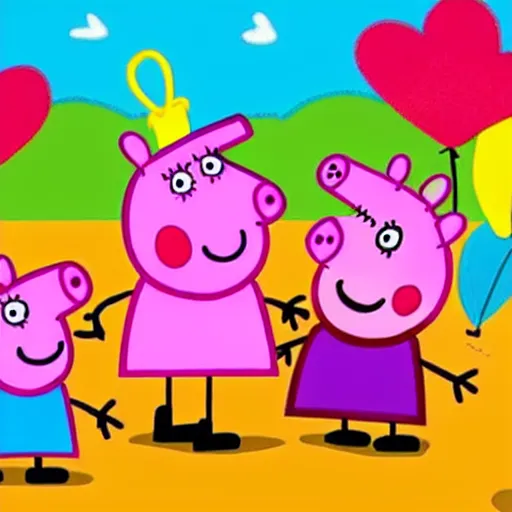 Prompt: Peppa pig as a character in The Matrix