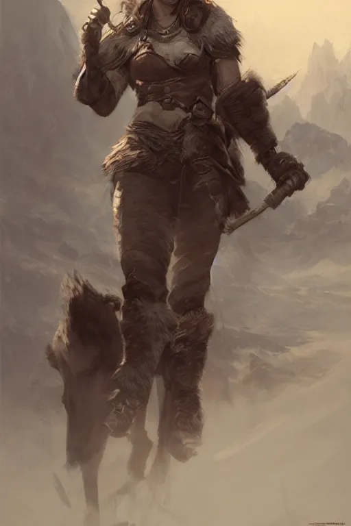 Image similar to the elder scrolls vi, charismatic rugged female nord warrior portrait, illustration, rim light, top light, perfectly shaded, soft painting, art by ross tran, krenz cushart and wenjun lin