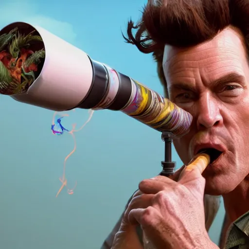 Prompt: hyperrealistic dslr film still of ace ventura smoking cracknpipe, stunning 8 k octane comprehensive 3 d render, inspired by istvan sandorfi & greg rutkowski & unreal engine, perfect symmetry, dim volumetric cinematic lighting, extremely hyper - detailed, extremely lifelike attributes & lifelike texture, intricate, masterpiece, artstation, stunning