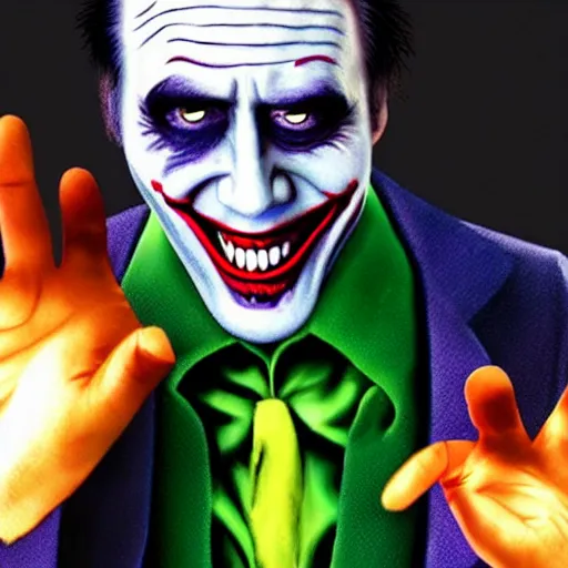 Image similar to nicolas cage as the joker