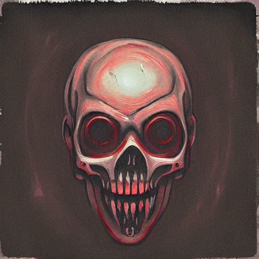 Prompt: horror vibe painting, retro style by chad keith instagram