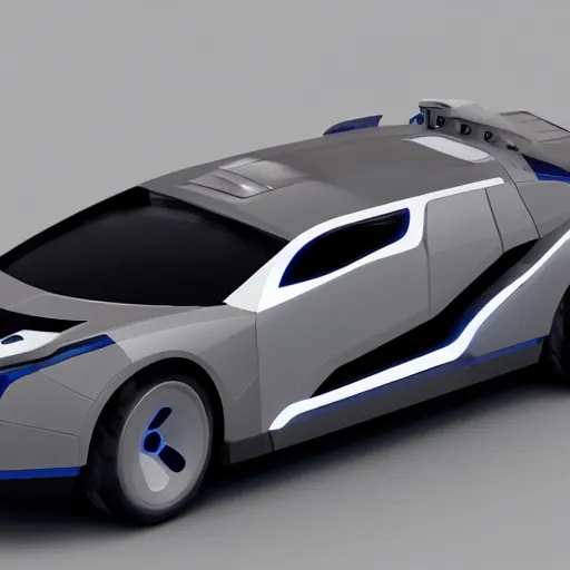 Prompt: futuristic police car concept art realistic, octane render, 8 k, 4 k, studio lighting