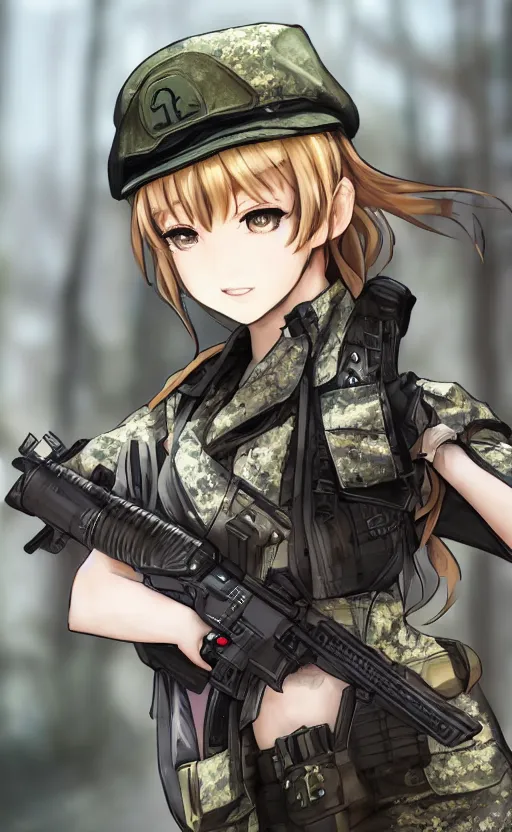 Image similar to portrait photo, highly detailed, high resolution, cosplay photo, stunning, girls frontline style, bokeh soft, 100mm, trending on instagram, by professional photographer, realistic human anatomy, real human faces, realistic military carrier, soldier clothing, modern warfare, realistic ak47, shot with a canon, low saturation