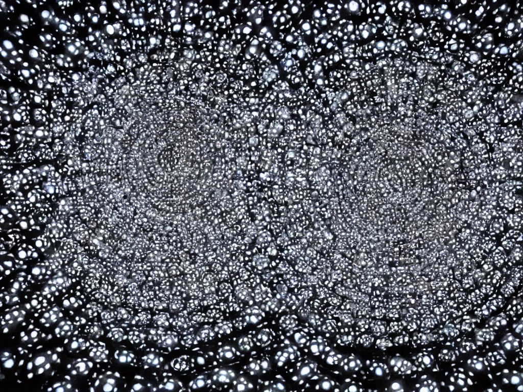 Prompt: 10,100 eyeballs looking through a stargate at night