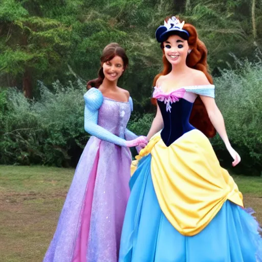 Prompt: a disney princess meeting