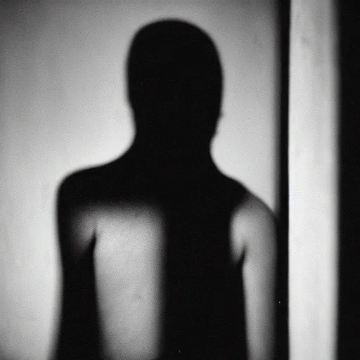 Prompt: An uncanny creature in the shadows, dark, horror, 35 mm, film shot, film grain