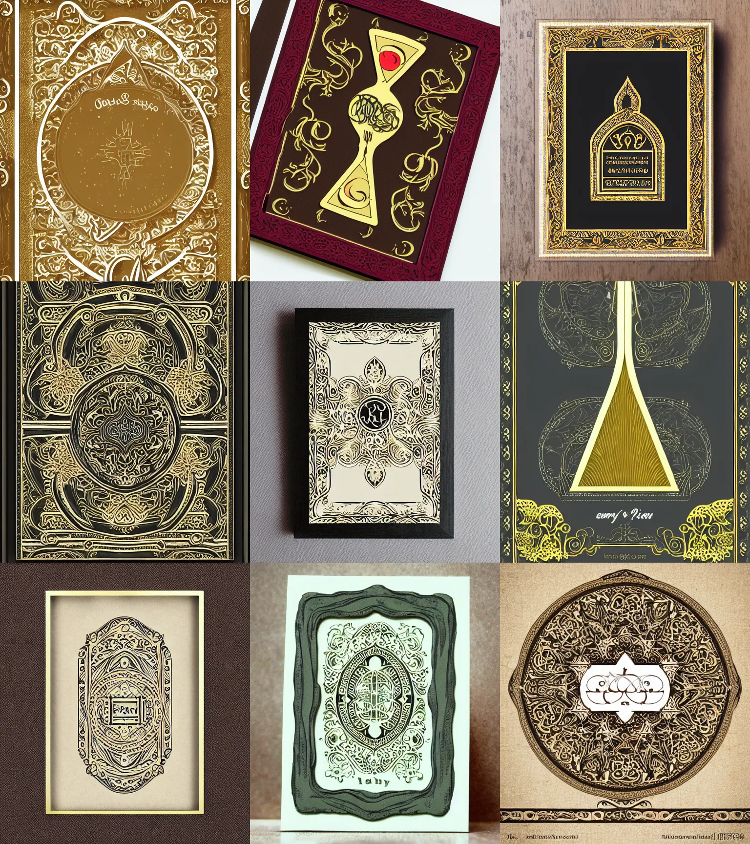 Prompt: card frame esoteric fantasy culinary design, minimalist ornate card design