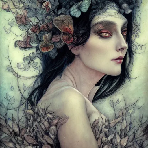 Image similar to a portrait in the style of anna dittmann and gerald brom and arthur rackham.