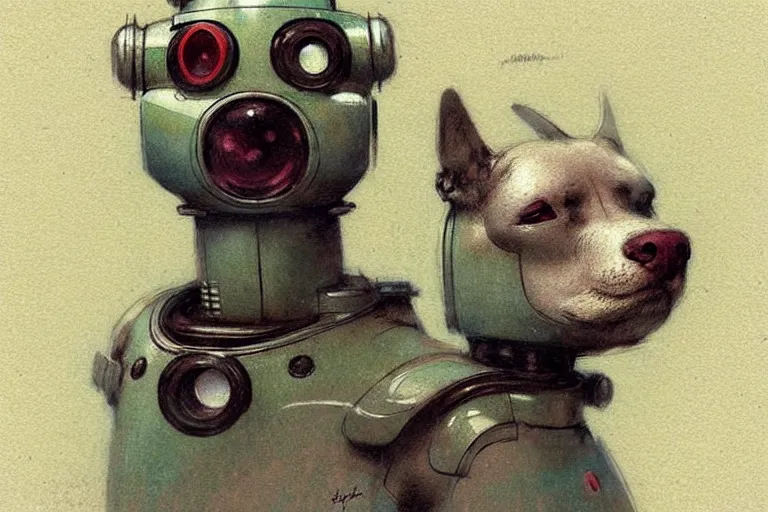 Image similar to ( ( ( ( ( 1 9 5 0 s retro future robot android dog. muted colors. ) ) ) ) ) by jean - baptiste monge!!!!!!!!!!!!!!!!!!!!!!!!!!!!!!