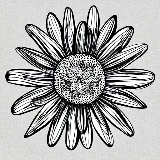 Image similar to one flower illustration on a grey flat background