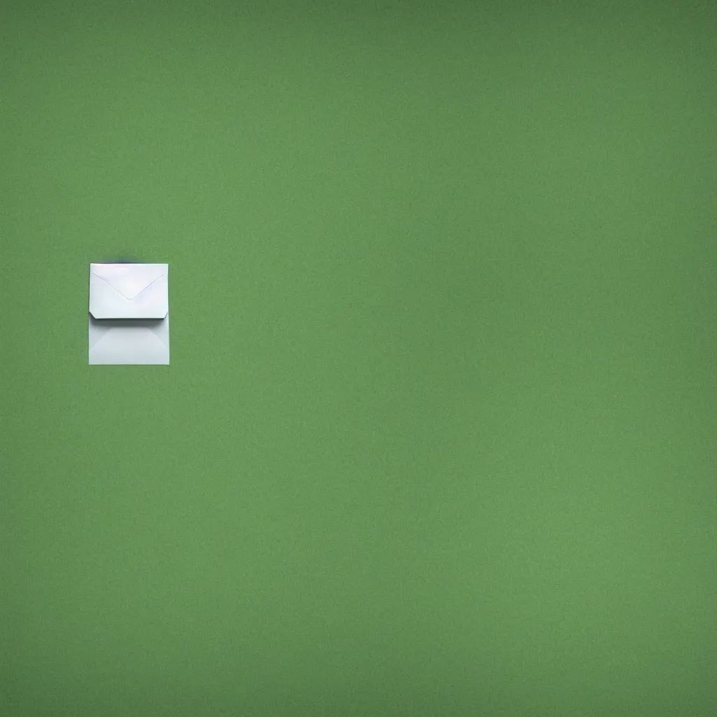 Prompt: top-down view of an envelope on top of a green surface, 8k, high detail, photorealistic, proper shading