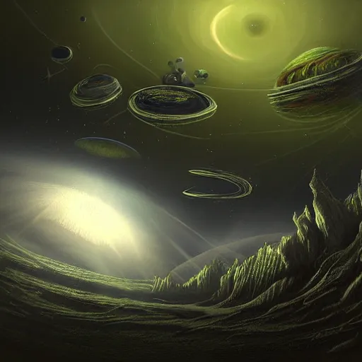 Prompt: alien planet by bezduch on deviantart