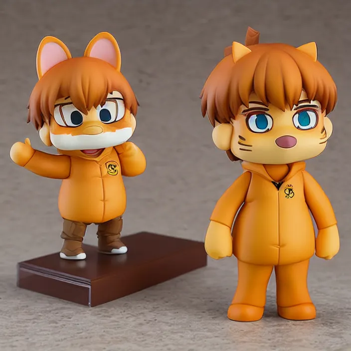 Image similar to Garfield, An anime Nendoroid of Garfield, figurine, detailed product photo