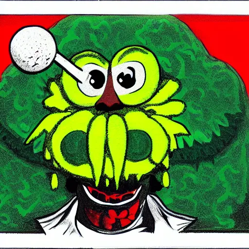 Image similar to snoop dogg tennis ball monster ,tennis ball, digital art,epic, smoking weed, Marijuana, fantasy,chalk, magic, trending on artstation, ultra detailed, professional illustration by Basil Gogos