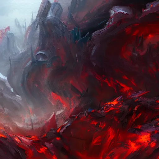 Image similar to abstract hellscape trending on artstation