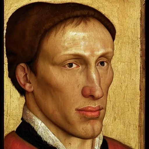 Image similar to A 15th century medieval renaissance oil painting of Jerma985, portrait of Jerma985, grainy, realistic, very realistic, hyperrealistic, highly detailed, very detailed, extremely detailed, very neat, very epic, very cool, detailed, trending on artstation