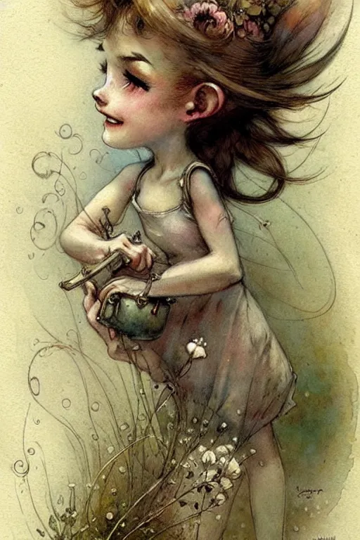 Prompt: (((((1950s fairy . muted colors.))))) by Jean-Baptiste Monge !!!!!!!!!!!!!!!!!!!!!!!!!!!