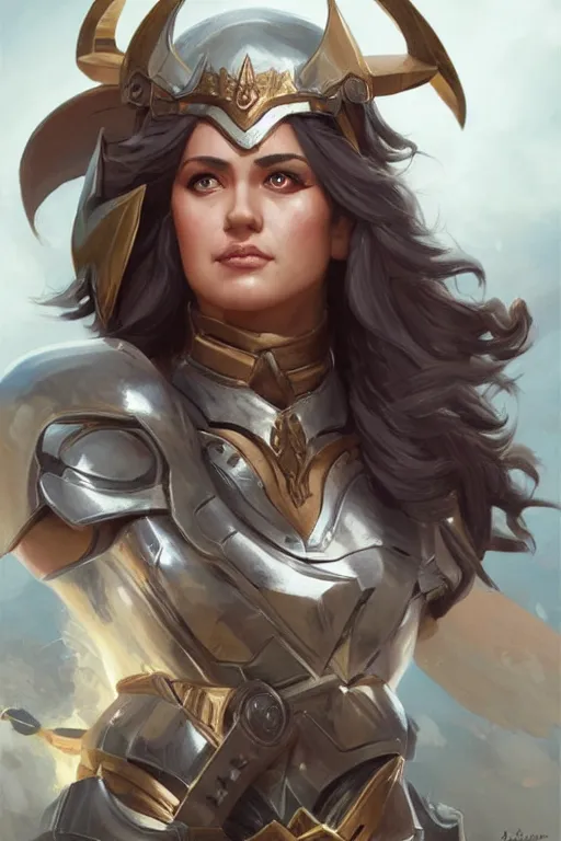 Image similar to amazon valkyrie athena, d & d, fantasy, portrait, highly detailed, headshot, digital painting, trending on artstation, concept art, sharp focus, illustration, art by artgerm and greg rutkowski and magali villeneuve