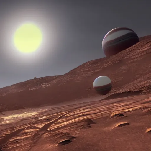 Image similar to promotional screenshot of fifa videogame set on planet mars