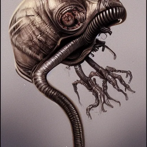 Image similar to a facehugger mask from alien ( 1 9 7 9 film ) attached to someone's face hyperdetailed, artstation, cgsociety, 8 k