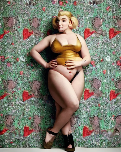 Prompt: anthropomorphic Hippo dressed as madonna ciccone, photograph in the style of Annie Leibovitz