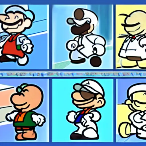 Image similar to walter white in paper mario