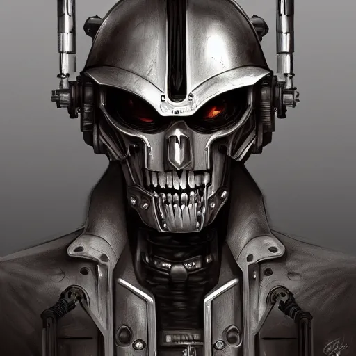 Image similar to clint eastwood as steampunk cyborg reaper, scifi, intricate, elegant, highly detailed, digital painting, artstation, concept art, smooth, sharp focus, illustration, art by giger