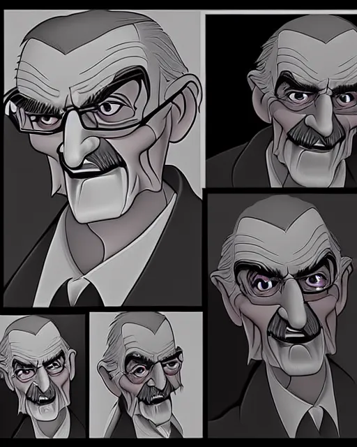 Image similar to sinister old man character portrait, by don bluth, highly detailed, dynamic shadows, 4 k, wallpaper - 1 0 2 4