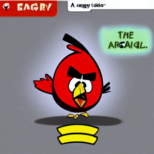 Image similar to An extremely angry bird.