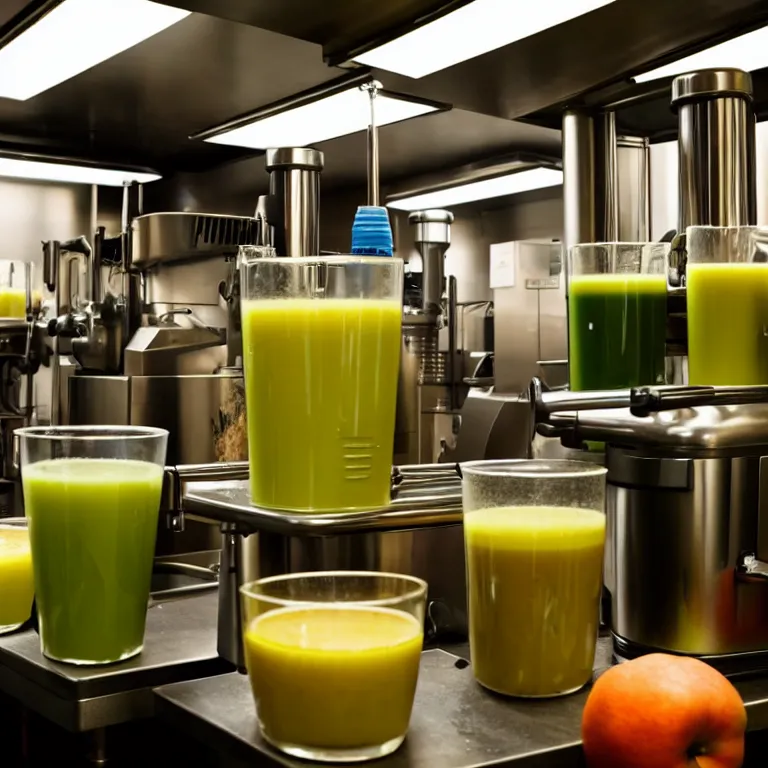 Image similar to an hd photo of the juicing room, national geographic, warm lighting, 1 6 k