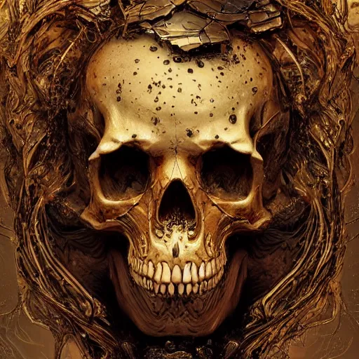 Image similar to portrait_of_a_melting_skull._intricate_abstract._intricate_artwork._by_Tooth_Wu_wlop_beeple_dan_mumford._octane_render_trending_on_artstat