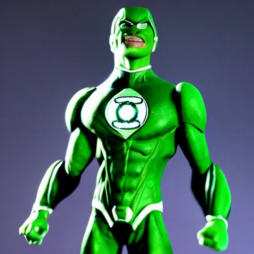 Image similar to A photo of green lantern performer by Jamie Foxx, highly detailed, 8K