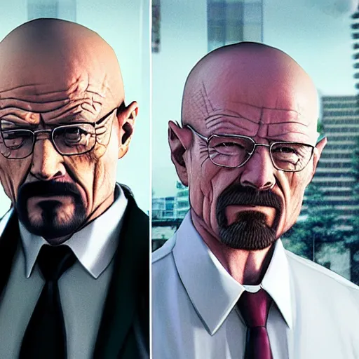 Image similar to walter white as kiryu kazuma