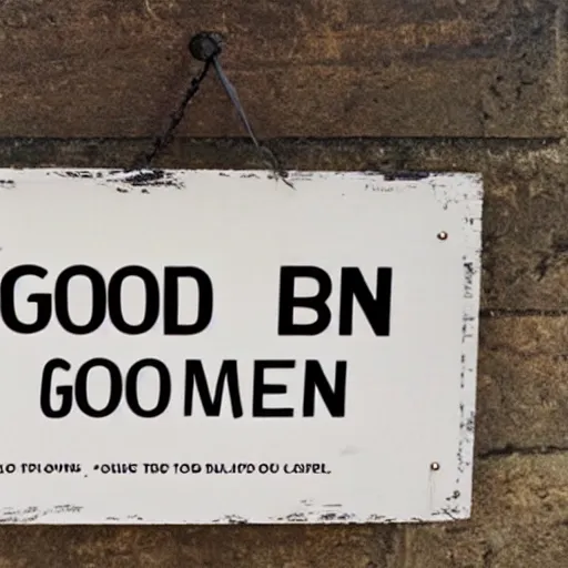 Image similar to a sign that say good born