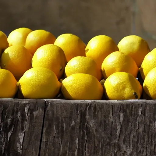 Image similar to a photo of an army of lemons, realistic, 4 k,
