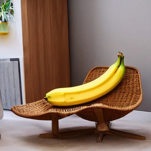 Image similar to a very comfy banana chair