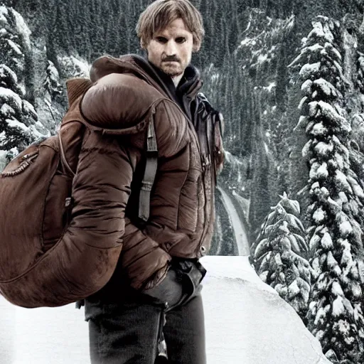 Prompt: Photorealistic Hannibal crossing of the Alps