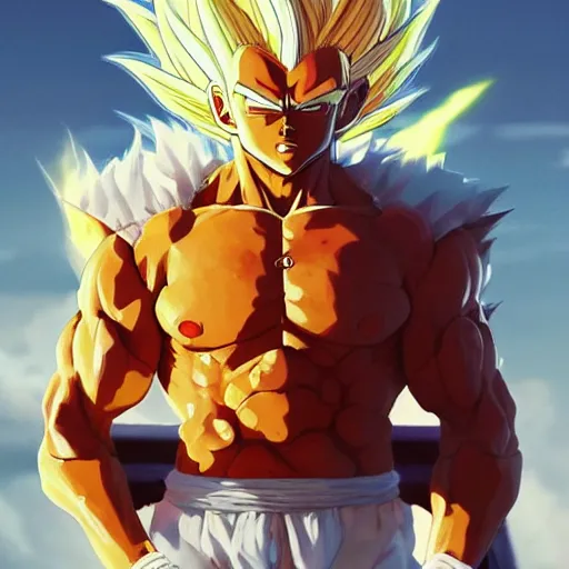 Prompt: biden super saiyan, cinematic lighting, highly detailed, concept art, art by wlop and artgerm and greg rutkowski, masterpiece, trending on artstation, 8 k