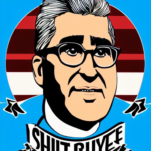 Image similar to schitts creek eugene levy as johnny rose, sticker - art, svg vector, adobe - illustrator