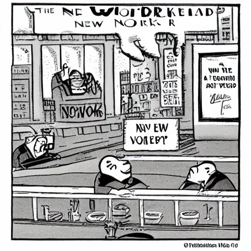 Image similar to the funniest New Yorker cartoon