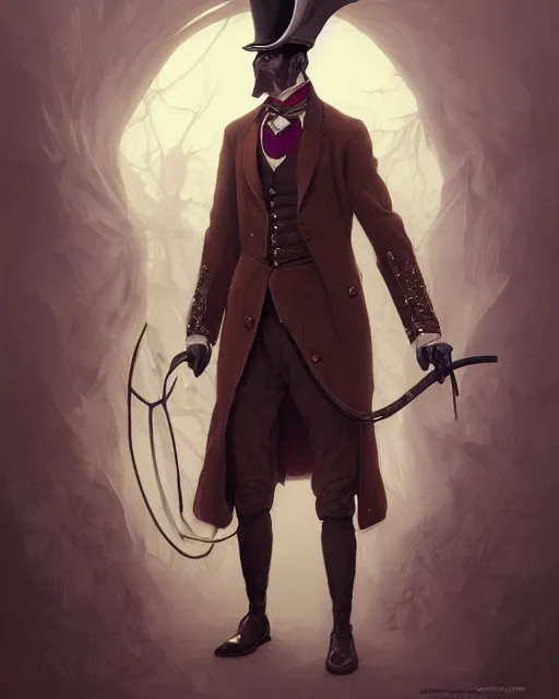Prompt: anthropomorphic art of a detective horseman, victorian inspired clothing by artgerm, victo ngai, ryohei hase, artstation. fractal papersand books. highly detailed digital painting, smooth, global illumination, fantasy art by greg rutkowsky, karl spitzweg