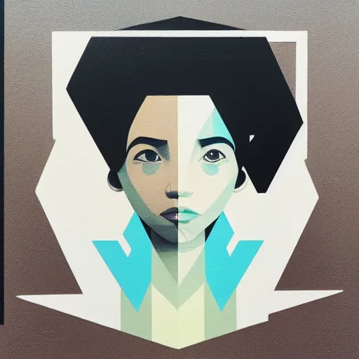 Prompt: ness profile picture by sachin teng, asymmetrical, organic painting, matte painting, geometric shapes, hard edges, graffiti, street art : 2 by sachin teng : 4