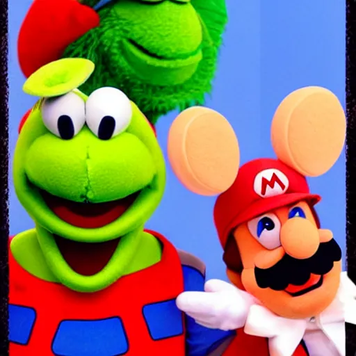 Prompt: A still of Mario and Luigi as muppets, photo real, photographic, photograph, artstation, trending, award winning, epic lighting, featured