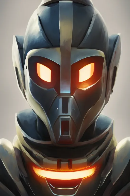 Image similar to epic mask helmet robot ninja portrait stylized as fornite style game design fanart by concept artist gervasio canda, behance hd by jesper ejsing, by rhads, makoto shinkai and lois van baarle, ilya kuvshinov, rossdraws global illumination radiating a glowing aura global illumination ray tracing hdr render in unreal engine 5