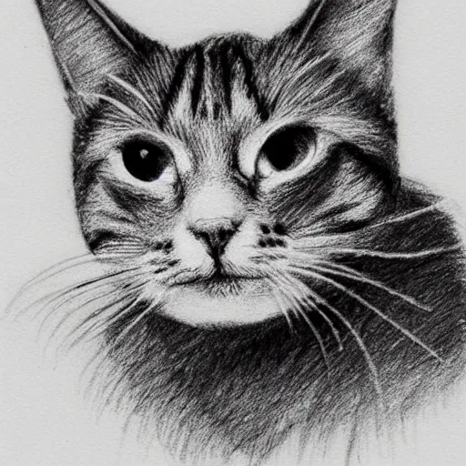 Image similar to cat wearing a christmas jumper pencil sketch highly detailed, smooth, sharp focus