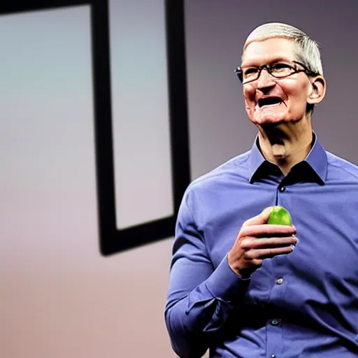 Prompt: tim cook as an apple