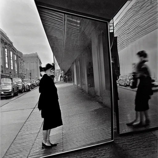 Image similar to the self portrait, by vivian maier,